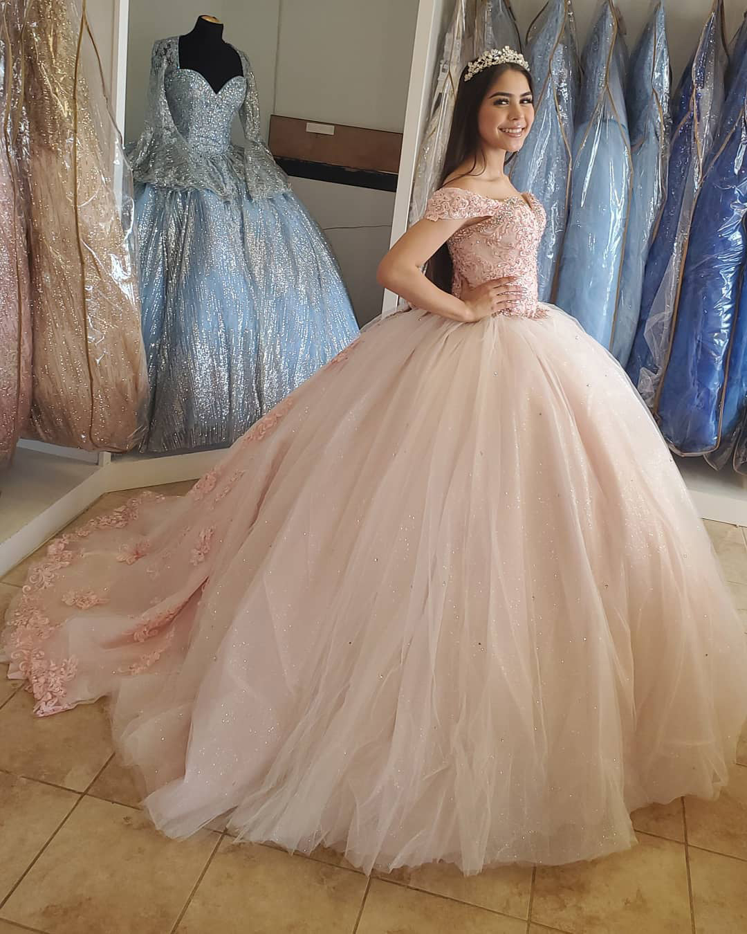 pink sweet 16 court dresses Pink Sweet 16 Court Dresses