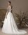 Elegant Satin Wedding Dresses V-Neckline A-line Bridal Wedding Gowns Open Back