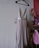 Sexy Dirty Pink Prom Dresses with V-Neckline Chiffon A-line Sexy Long Prom Party Gowns
