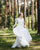 Elegant A-line Bridal Dresses Chiffon Skirt Beaded Belt Sheer Sleeves Romantic Wedding Gowns