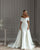 Off The Shoulder Satin Wedding Dress Sheath Silhouette
