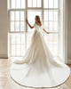 Off The Shoulder A-line Satin Wedding Dress Silhouette Fashion 2021 Bridal Gowns Chapel Train