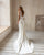 Sexy Mermaid Wedding Dresses with Tail V-Neck 2021 Satin Bridal Gowns Open Back 2021 Spring collection