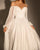 Simple Silk Like Chiffon Wedding Dresses Modest Long Sleeve 2021 Bridal Gowns Ruffles