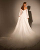 Simple Silk Like Chiffon Wedding Dresses Modest Long Sleeve 2021 Bridal Gowns Ruffles