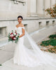 Off The Shoulder Mermaid Lace Wedding Dresses Cap Sleeve 2021 Bridal Gowns with Cape