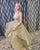 Sparkly Gold Prom Dresses Sexy Spaghetti Straps A-line Lace Organza Long Homecoming Party Gowns 2021