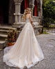 Sexy Lace Wedding Dresses Sheer Neckline Sleeveless Transparent Back A-line Silhouette Tulle Bridal Wedding Gowns