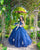 Royal Blue Quinceanera Dresses Ball Gown with Lace Appliques Sweetheart Sparkly Organza Sweet 16 Dress princess quince dress