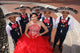 Beautiful Red Quinceanera Dresses Ball Gown Ruffles Skirt Organza Halter Neck Sweet 16 Dress
