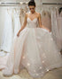 Sparkly Sequined Wedding Dresses Strapless Sweetheart Blush Pink Bridal Wedding Gowns