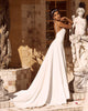 2021 Sexy Backless Wedding Dress A-line Simple Spaghetti V-Neckline Bridal Gowns