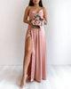 Sexy Coral Silk Satin Bridesmaid Dress Spaghetti Straps Backless A-line Party Gowns 2022
