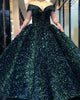 Sparkly Sequined Quinceanera Dress Off The Shoulder Princess Ball Gowns vestidos de quinceañera Sweet 16 Dress