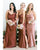 2021 Elegant Bridesmaid Dresses with a Cowl Neckline Sheath Party Gowns Floor Length