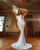Sexy Mermaid Elastic Satin Wedding Dresses Strapless 2022 Beach Bridal Wedding Gowns Court Train