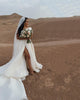 Sexy Organza Wedding Dresses 2022 One Shoulder BowKnot A-line Beach Wedding Gown Split Side