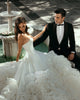 Luxuriant Tulle Skirts Wedding Gowns Backless Strapless Puffy Tulle Wedding Dress Ball Gown 2022
