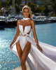 2022 Summer Wedding Dress Off The Shoulder A-line Chiffon Beaded Beach Wedding Gown Said Mhamad