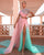 Two Pieces Prom Dresses High Neckline Beaded Gradient Chiffon Ruffles Long Evening Dress AW2207191