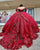 Popular Red Quinceanera Dress Sequined Lace Tulle Skirts Ball Gown Sweet 16 vestidos de quinceañera AW2207223