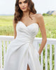 Real Photos Satin Wedding Dress Strapless Summer Beach Bridal Gowns AW22101001