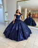Popular Sparkly Burgundy Quinceanera Dress Sequins Off The Shoulder Sweet 16 Dress Ball Gown vestidos de quinceañera