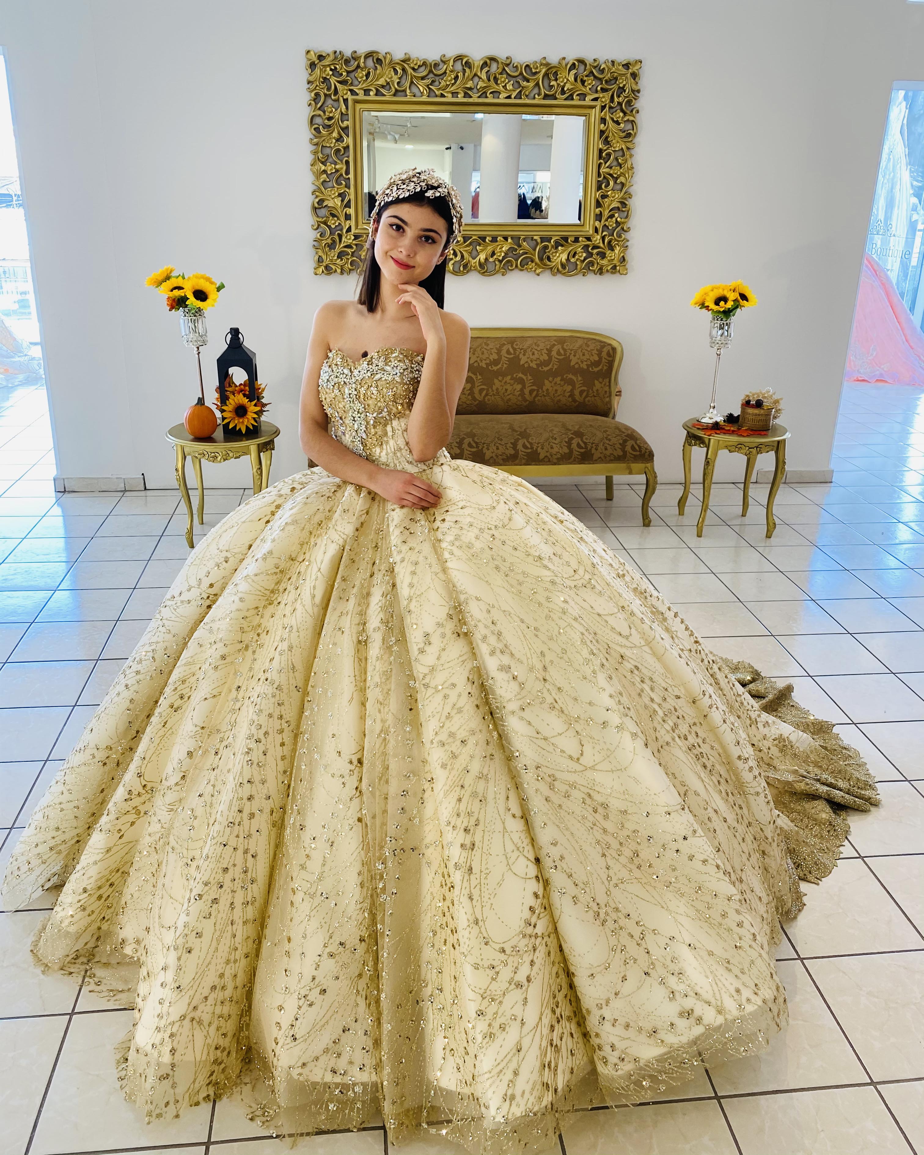 New Gold Quinceanera Dress Sequined Strapless Sweet 16 Dress Ball Gown vestidos de quinceaera New Gold Quinceanera Dress Sequined Strapless Sweet 16 Dress Ball Gown vestidos de quinceaera