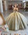 New Gold Quinceanera Dress Sequined Strapless Sweet 16 Dress Ball Gown vestidos de quinceañera
