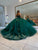 New Emerald Green Quinceanera Dresses Sequined Off The Shoulder Sweet 16 Puffy Tulle Ball Gown vestidos de quinceañera