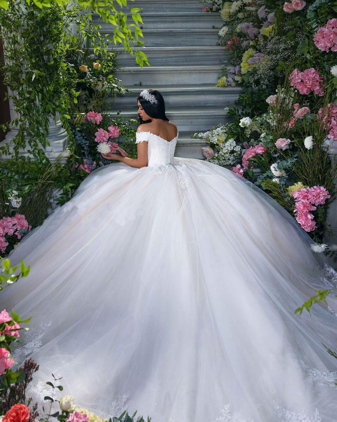 Custom Made Princess Wedding Dress Corset Sweetheart Neck Ball Gowns  Glitter Tulle Bride Dresses Robe De Mariee Wedding Gown - Wedding Dresses -  AliExpress