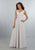 2018 Elegant Silver Chiffon Pleated Bridesmaid Dresses V-Neck Floor Length