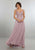2018 Long Blush Pink Bridesmaid Dresses V-Neck Beadings Chiffon Floor Length