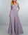 Sexy Sheer Long Sleeve Bridesmaid Dresses V-Neck Beadings Light Purple Chiffon Bridesmaid Dress