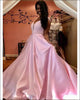 prom-dresses-2018 new-prom-dress fashion-2018-prom-dresses 2018-prom-dresses-pink prom-dresses-ruffles prom-dresses-halter prom-dresses-beadings two-piece-prom-dresses tulle-prom-dresses-long