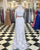 Sexy White Lace Mermaid Evening Dresses Formal Two Pieces Evening Prom Party Gowns