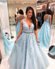 Coral Lace Prom Dresses with V Neckline Long Tulle Pageant Gowns with Beadings