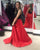 Sexy Black Red Two Piece Prom Dresses 2018 Halter Long Prom Party Gowns with Split Side