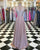 Blush Pink Silk Chiffon Prom Dresses with Sequins Beaded 2018 Elegant Prom Gowns V-Neck
