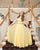 Off The Shoulder 2018 Yellow Prom Dresses with Belt Beaded Long Prom Gowns for Party Fashion