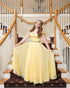 Off The Shoulder 2018 Yellow Prom Dresses with Belt Beaded Long Prom Gowns for Party Fashion