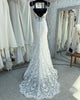 Unique Lace Wedding Dress Mermaid Spaghetti Straps Sexy Lace Bridal Gowns 2023