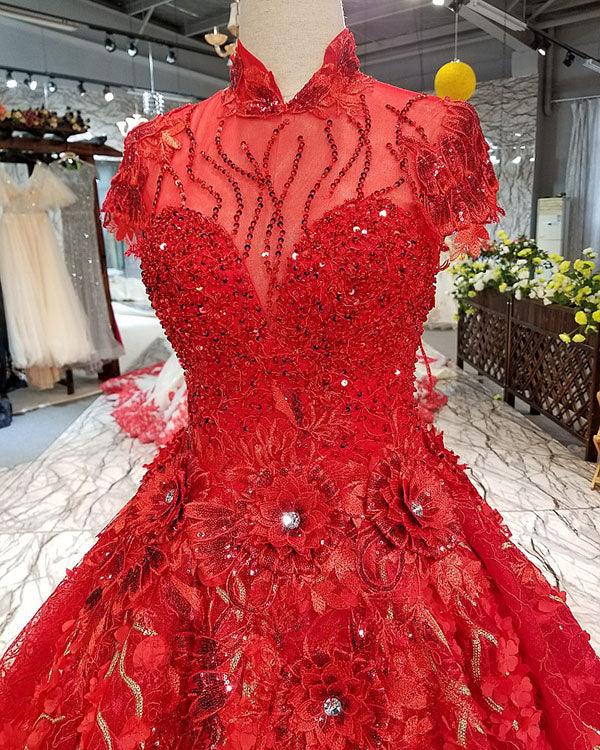 Red Red Princess Gown by HER CLOSET for rent online | FLYROBE
