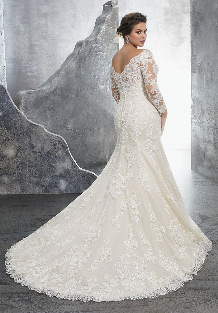 plus size mermaid wedding dress with lace sleeves Plus Size Wedding Dresses With Sleeves: 21 Ideas For Bride