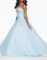 New 2019 Prom Dresses Lace Appliques Strapless Tulle Skirt Prom Gowns Corset Back