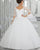 Blue Lace Long Sleeves Princess Tulle Ball Gown Quinceanera Dresses V Neckline Sweet 15