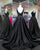 Elegant Black Satin Prom Dresses V-Neckline 2018 New Long Prom Gowns for Party