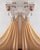 Silver Sequins Gold Chiffon Bridesmaid Dresses Ruffles V-Neck Floor Length