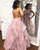 Sexy Backless Tulle Prom Dresses V-neck Spaghetti Straps A-line Long Pageant Party Gowns with Ruffles