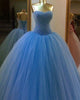 2018 Ice Blue Quinceanera Dresses with Pearls Beaded Sweetheart Tulle Ball Gowns Sweet 16 Dress